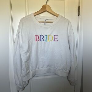 David’s bridal BRIDE sweater in large